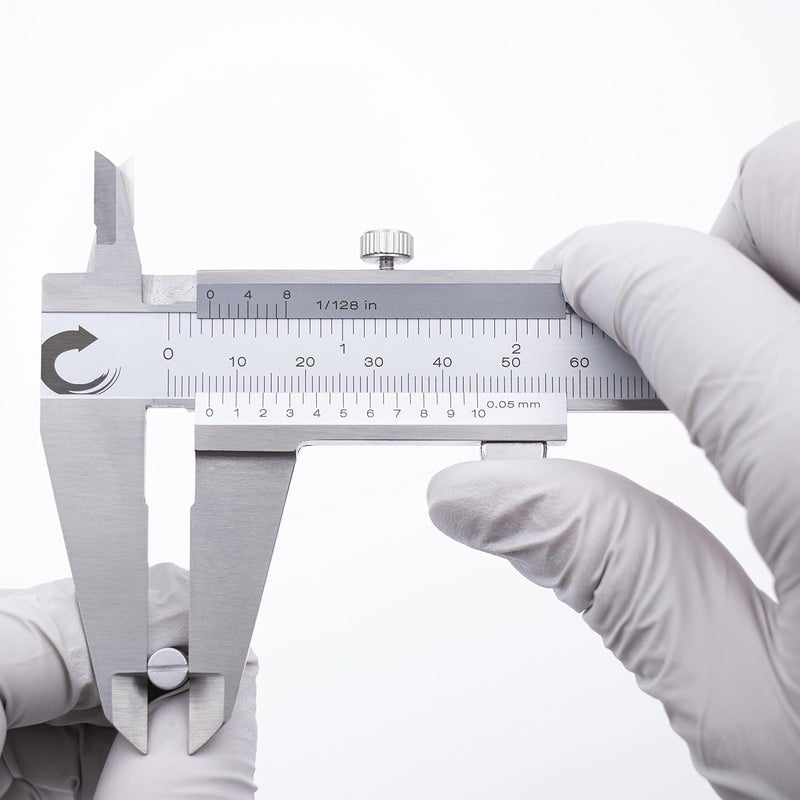 Clockwise Tools Vernier Caliper, DVLR-0805 0-8 Inch/200 mm, Inch (Fraction)/Metric, Stainless Steel - Image 3
